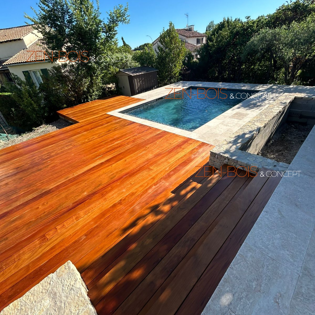 Contour de piscine bois sur mesure – Élégance, confort 