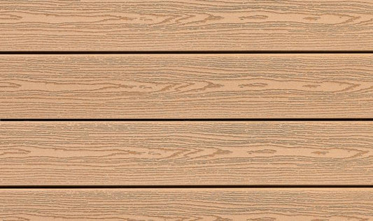 Détail de lames de terrasse en bois composite avec finition lisse et espacement régulier pour aménagement extérieur